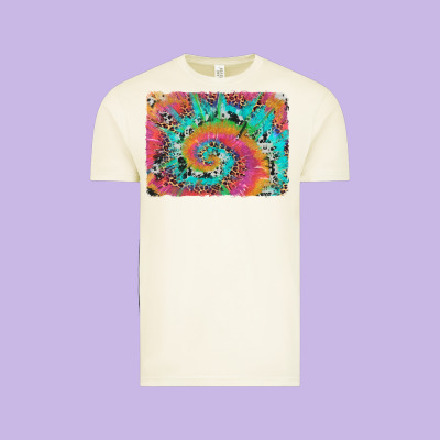 Tie Dye Leopard Cowhide Glitter Background Vintage Tee Designed By Artiststas