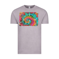 Vintage Zinc tie dye leopard cowhide glitter background Vintage Tee - Artiststas