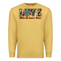 Antique Gold love make this house a home Premium Sweatshirt - RanaPortraitStore