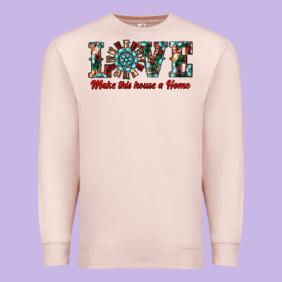 Love Make This House A Home Premium Sweatshirt Designed By Ranaportraitstore