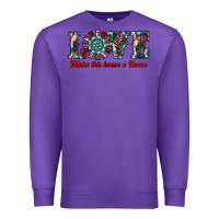 Purple love make this house a home Premium Sweatshirt - RanaPortraitStore
