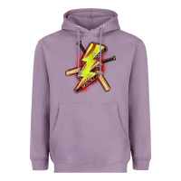 Lavender softball lightning bolt Heavyweight Hoodie - Zillion Design Studio
