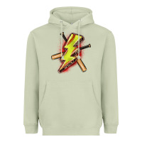 Matcha softball lightning bolt Heavyweight Hoodie - Zillion Design Studio