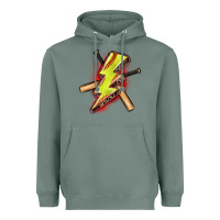 Sage softball lightning bolt Heavyweight Hoodie - Zillion Design Studio