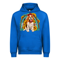 Cobalt beagle turquoise and sunflowers rainbow Urban Hoodie - Artiststas