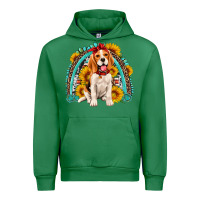 Emerald beagle turquoise and sunflowers rainbow Urban Hoodie - Artiststas