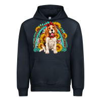 Navy beagle turquoise and sunflowers rainbow Urban Hoodie - Artiststas