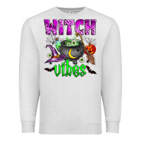 Oatmeal Heather witch vibes Premium Sweatshirt - Zillion Design Studio