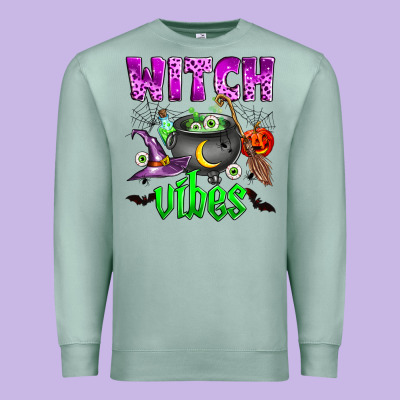 Witch Vibes Premium Sweatshirt Designed By Zillion Design Studio