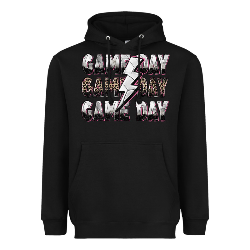 Game Day Game Day Volleyball Lightning Bolt Heavyweight Hoodie by Zillion Design Studio | Teevron