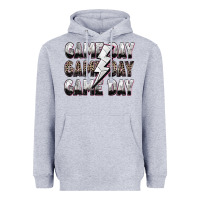 Heather Grey game day game day volleyball lightning bolt Heavyweight Hoodie - Zillion Design Studio