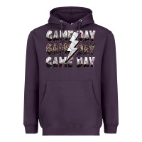 Plum game day game day volleyball lightning bolt Heavyweight Hoodie - Zillion Design Studio