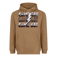 Toasted Coconut game day game day volleyball lightning bolt Heavyweight Hoodie - Zillion Design Studio