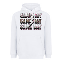 White game day game day volleyball lightning bolt Heavyweight Hoodie - Zillion Design Studio