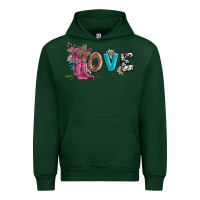 Forest Green valentines day love and boots Urban Hoodie - AdoDesignShop