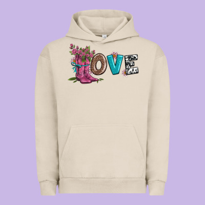 Valentines Day Love And Boots Urban Hoodie Designed By Adodesignshop