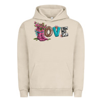 Pigment French Oak valentines day love and boots Urban Hoodie - AdoDesignShop