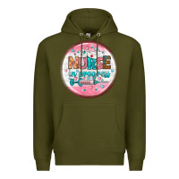 Army Green nurse round earrings 2 Premium Hoodie - BundleAndBundleShop