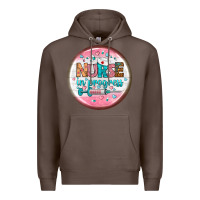 Coffee nurse round earrings 2 Premium Hoodie - BundleAndBundleShop