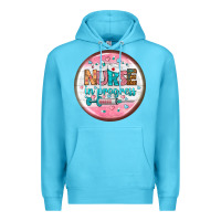 Ocean Blue nurse round earrings 2 Premium Hoodie - BundleAndBundleShop