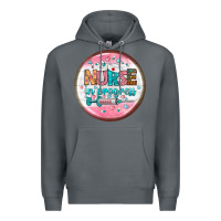 Rock nurse round earrings 2 Premium Hoodie - BundleAndBundleShop