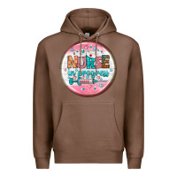Chestnut nurse round earrings 2 Premium Hoodie - BundleAndBundleShop