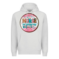 Dove Grey nurse round earrings 2 Premium Hoodie - BundleAndBundleShop