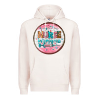 Pale Pink nurse round earrings 2 Premium Hoodie - BundleAndBundleShop