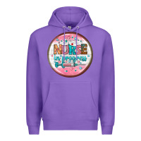Purple nurse round earrings 2 Premium Hoodie - BundleAndBundleShop