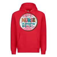 Red nurse round earrings 2 Premium Hoodie - BundleAndBundleShop