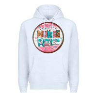 White nurse round earrings 2 Premium Hoodie - BundleAndBundleShop