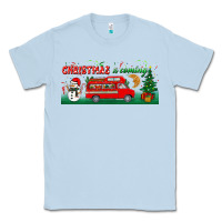 Dusty Blue christmas is coming Classic Tee - BundleAndBundleShop