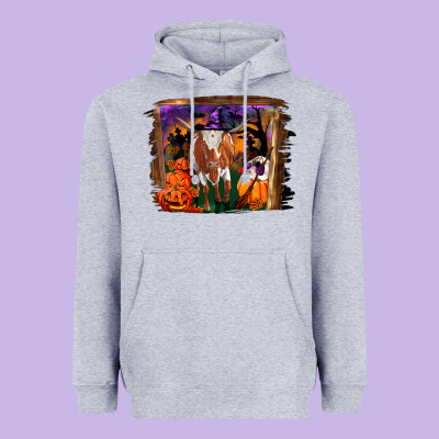 Heavyweight Hoodie longhorn cow halloween