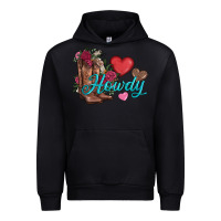 Black valentines day howdy and boots Urban Hoodie - AdoDesignShop