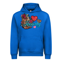 Cobalt valentines day howdy and boots Urban Hoodie - AdoDesignShop