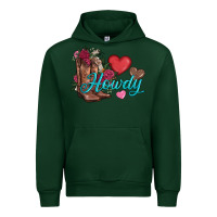 Forest Green valentines day howdy and boots Urban Hoodie - AdoDesignShop
