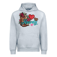 Heather Grey valentines day howdy and boots Urban Hoodie - AdoDesignShop