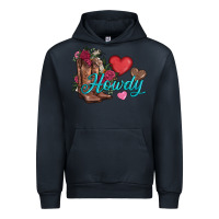 Navy valentines day howdy and boots Urban Hoodie - AdoDesignShop