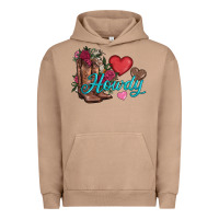 Pigment Burro valentines day howdy and boots Urban Hoodie - AdoDesignShop