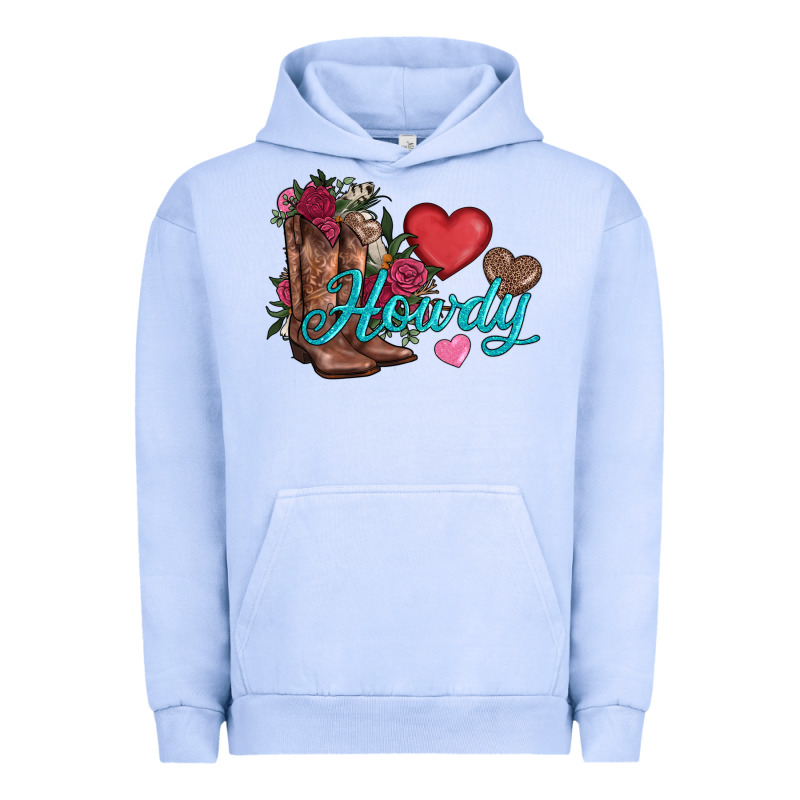 Valentines Day Howdy And Boots Urban Hoodie by AdoDesignShop | Teevron