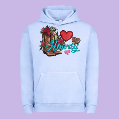 Valentines Day Howdy And Boots Urban Hoodie Designed By Adodesignshop