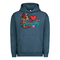 Pigment Midnight Navy valentines day howdy and boots Urban Hoodie - AdoDesignShop