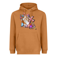 Meerkat Louisiana Map Easter Bunny And Cross Heavyweight Hoodie - RanaPortraitStore