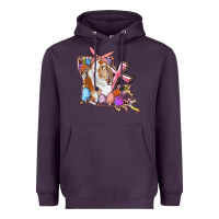 Plum Louisiana Map Easter Bunny And Cross Heavyweight Hoodie - RanaPortraitStore