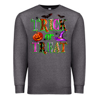 Charcoal Heather trick or treat Premium Sweatshirt - Zillion Design Studio