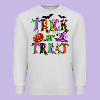 Trick Or Treat Premium Sweatshirt Designed By Zillion Design Studio