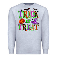 Heather Grey trick or treat Premium Sweatshirt - Zillion Design Studio