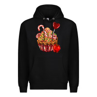 Black Christmas candy cupcake Premium Hoodie - AdoDesignShop
