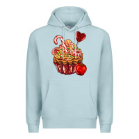 Blue Mist Christmas candy cupcake Premium Hoodie - AdoDesignShop
