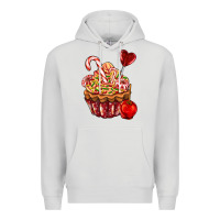 Dove Grey Christmas candy cupcake Premium Hoodie - AdoDesignShop